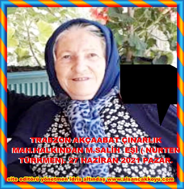Trabzon Akçaabat Çınarlık Mash Halkından salih Eşi 